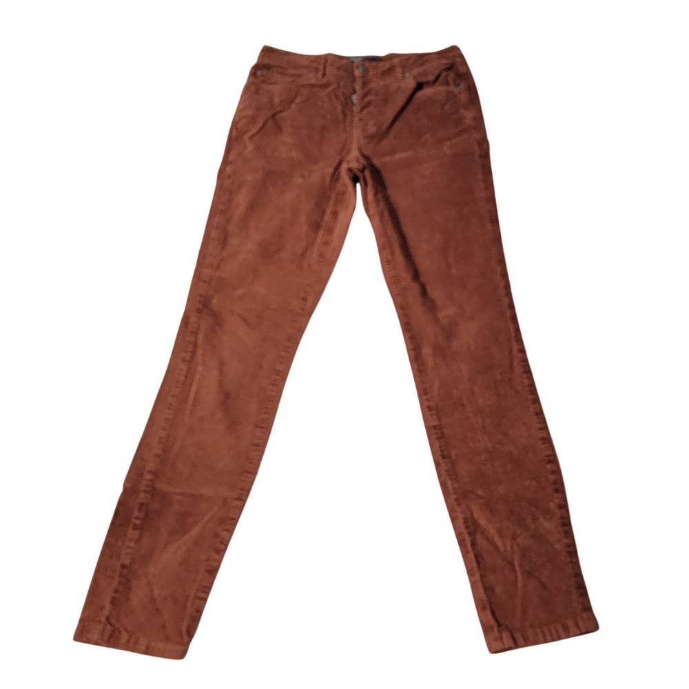 Simply Vera Vera Wang Rust Brown High Rise Corduroy Skinny Pants Size 4